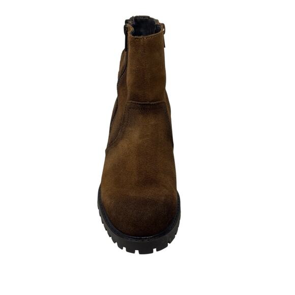 Eric Michael Caressa Suede Heeled Ankle Boots Brown Chinky Zip Boho Size 40 9.5 - Picture 9 of 13